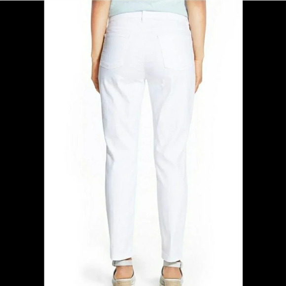 Eileen Fisher Women's Organic Cotton Stretch Denim High Rise Straight Leg Jeans - Picture 3 of 14